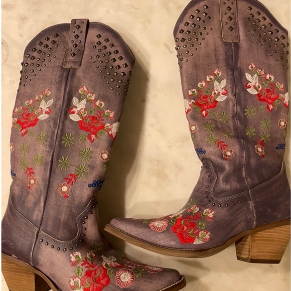 Anthropologie Dingo Poppy Western Boots - Picture 5 of 5
